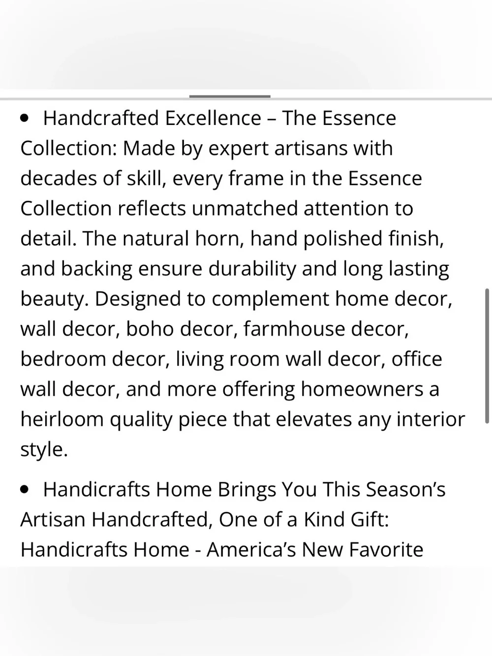 Handicrafts Home new unused